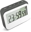 Digital Kitchen Timer 12/24 Hour Alarm Clock with Magnetic Back and Retractable Stand, Large LCD Display