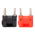 Miniatyrbild 5 av 8: 5 set 4 mm dubbel bananplugg Nickelpläterad bananpluggadapter för antenn koaxialkabel