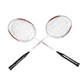 Miniatyrbild 7 av 8: REGAIL Badminton Racket Par 2 Aluminiumlegering Lätt Bärbar Badminton Rackets för Inomhus Utomhus Röd