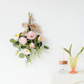 Miniatyrbillede 5 af 8: Vægmonteret kunstig buket kunstig rosebuket til bryllup