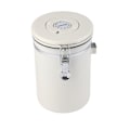 Miniatyrbillede 6 af 8: Kaffebeholder 304 Rustfrit Stål Lufttæt Kaffe Bønne Opbevaringsbeholder med Ske Cremet Hvid 1.8L