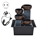 Pikkukuva 1 / 8: Pöytävesisuihkulähde keltaisella LED-valolla Feng Shui Relaxation Desktop Ornament Decoration EU Plug AC220-240V