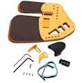 Miniatyrbillede 1 af 8: Bueskydning Finger Tab Læder Beskyttelsesbeskytter Tilbehør Guld til Recurve Bow L