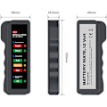 Pikkukuva 2 / 5: 12 V auton akkulaturi-testeri LED-digitaalinen akun kunnon laturin kuormitusanalysaattori LED-kupariklemmillä autoille ja moottoripyörille