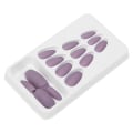 Pikkukuva 3 / 8: 24 kpl Nail Art Tips Set Matt Pure Color Tekokynnet Cover Täyspeitteiset Nail Art Tips F125