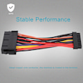 Miniatyrbillede 8 af 8: Stort 24 ben til lille 24 ben strømforsyning ATX adapterkabel til HP computer pc