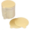 Miniatyrbilde 1 av 5: Sett med 100 trekantede mousse-kakeplater og runde papircupcakedessertbrett for bryllup, bursdagskake, utstillingsstativ - kakepynt