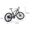 Miniatyrbilde 2 av 3: Mini 1:10 Legeringssykkel Skala Modell Skrivebordssimulering Ornament Finger Terrengsykler Leke