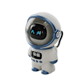Miniatyrbild 1 av 5: Smart Astronaut Bluetooth Högtalare Portabel Stereo Bordsklocka Vit