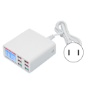Miniatyrbillede 5 af 8: QC3.0 Flere USB Vægoplader 6 Muti Port USB Adapter Strømstik Hurtig Opladning Blok Cube med LED Display 100‑240VUS Stik