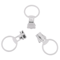 Miniatyrbillede 2 af 8: 20 stk metallegering lynlåse Sliders Størrelse #5 Circle Ring Fastener Reparation Kit (hvid)