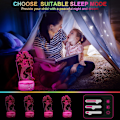 Miniatyrbillede 3 af 5: Havfruegaver til piger, 3D Havfrue Natlampe med 7 Farve Natlys Touch Switch, Havfrue Dekoration Sengelamper til Pigeværelse, Havfruelegetøj