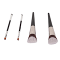 Miniatyrbillede 5 af 8: 4 stk. vinklede eyeliner-pensler med stærk gribekraft, bærbar foundation-concealer-pensel