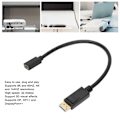 Miniatyrbillede 4 af 6: DP han til mini DP hun kabel 8K 60Hz 4K 144Hz 32.4Gbps 30cm længde Displayport kabel 1.4 til computer