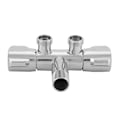 Miniatyrbilde 7 av 8: Kobber dobbel bryter utløpsvinkelventil toalett bidet dusj kran baderomstilbehør G1/2