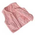 Miniatyrbilde 2 av 8: Rosa fleecevest for barn - Gutter og jenter - Myk og varm glidelåsjakke uten ermer - Yttertøy med lommer - 130 cm