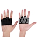 Miniatyrbilde 2 av 5: Sklisikre halvfinger treningshansker for trening, vektløfting, sport - Palm Protector (grå, stor)