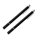 Miniatyrbillede 1 af 8: 2 stk Kapacitiv pen Stylus 2 i 1 ledende plasthoved gennemsigtig sugekop Touchscreen smartphonetilbehør