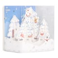 Miniatyrbilde 5 av 8: 3D Popup Musikk Julekort Håndverk Openwork Gravering Snølandskap 3D Julekort med Papirplate