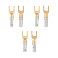Pikkukuva 2 / 8: 6 kpl kullattu 4 mm banaani U Fork Y Spade Plug Kaiutin johdinliitin ruuvityyppinen juotevapaa