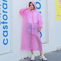 Miniatyrbillede 2 af 3: Bærbar Alt-i-Én Regnjakke Mænd og Kvinder Fortykket Udendørs Poncho Regnfrakke 2 stk. 68*112CM blå+pink
