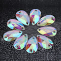 Miniatyrbillede 6 af 7: 200 stk. Drop Shape Resin Flatback Syning Rhinestone med dobbelthulledekoration (flerfarve)