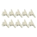 Miniatyrbillede 5 af 8: 10 stk. hængselclips Store metalhængslede bindeclips til papirdokumentnotesortering og organisering Beige