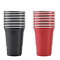 Miniatyrbild 5 av 8: Beer Pong Set Beer Pong Drickspel Set Beer Pong Cups 22 Cups 4 PingPong Bollar Röd Svart