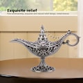 Miniatyrbilde 7 av 8: Røkelsebrenner i form av en hul Aladdin-lampe, dekorasjon til skrivebordet, hjemmet