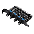 Pikkukuva 8 / 8: PC-tuulettimen napa PC 8-kanavainen tuulettimen napa 4 nuppia jäähdytystuulettimen nopeuden säädin prosessorin runkoon HDD VGA PWM tuulettimen vesijäähdytysjärjestelmä