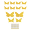 Miniatyrbilde 4 av 8: 12 stk/sett 3-dimensjonal klistremerke Simulering Flash Bakgrunn Stue Bryllupsveggkunst for HomeShiny Gold