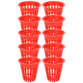 Miniatyrbillede 2 af 8: 10 STK Plantekurv Hydroponisk dyrkningskurv Plastic Plant Mesh Cup til altanhaveRød