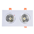 Miniatyrbillede 4 af 8: 2x7W COB Downlight 6000K 100-264V Justerbar Downlight Indbygget Loftslampe med LED-driver til Soveværelse