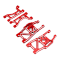 Pikkukuva 8 / 8: Alumiiniseos etu- ja takaylä- ja alatukivarret Traxxas 1/10 MAXX 2.0 RC-autoon, punainen