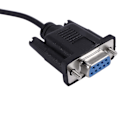 Miniatyrbillede 5 af 5: DB9 9-pin VGA hun-kabel, DB9 hun til 3,5 mm (1/8 tomme) stereo han serielt datakabel - 1,8 meter - B13