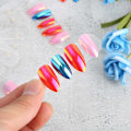 Miniatyrbillede 3 af 6: Gennemsigtig Nail Art Akryl Strip Display - DIY Manicure Salon tilbehør (10 stk)