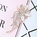 Miniatyrbild 5 av 5: Elegant kattögabrosch för kvinnor - perfekt för bröllopsbuketter!