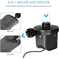 Miniatyrbilde 4 av 5: Elektrisk luftpumpe for oppblåsing/tømming - 3 dyser inkludert - Ideell for madrasser, campingputer, vannsenger, båter og svømmeringer