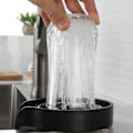 Miniatyrbilde 8 av 8: Høytrykksvask for glass i rustfritt stål, automatisk trykknappkran, koppvasker for hjem, kafé, bar, svart koppvasker kun
