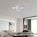 Miniatyrbilde 4 av 4: Moderne akryl bladformet 36W LED taklampe med 3 petalformede lamper, 6500K kaldhvit, egnet for soverom, stue.