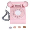 Miniatyrbillede 3 af 8: Børns simuleringstelefonlegetøj Retro interaktivt fastnettelefonlegetøjPink