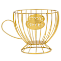 Miniatyrbild 1 av 4: 1 st Kaffekapselhållare Stor Kapacitet Förvaring Metallhållare för Kaffekapslar Snacks Frukt, Guld, 14 cm hög