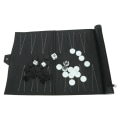 Miniatyrbillede 7 af 7: Bærbar Backgammon med PU Læder Skakbræt Foldsomt Backgammon Bræt Rejsegaver