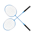 Miniatyrbild 6 av 8: LEIJIAER Badminton Racket Offensiv Järnlegering Lätt Bekväm Grepp Sport Badminton Racket Blå