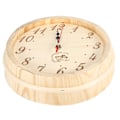 Miniatyrbild 2 av 8: 23 cm Diameter Sauna Klocka Väggmonterad Träklocka för Bastu Rum Hem Kontor Användning