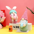 Miniatyrbild 8 av 8: Påskhare Faceless Docka med Påskägg Påsk Gnomes Prydnader Mjuka Stoppade Plyschleksaker för Fester och Festivaler