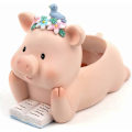 Miniatyrbild 4 av 4: Bleu Mignon Cochon Blomkruka Söt Djur Grisformad Harts Suckulent Planteringskruka Söt Gris Suckulent Planteringskruka Dekor Min