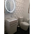 Miniatyrbilde 5 av 5: 5 Ark, 3D PVC Veggpaneler, Måneoverflate Mønster, Hvit, Malbar, Holdbar, Resirkulerbar