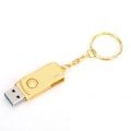 Miniatyrbillede 4 af 8: Guld Metal Roterende U Disk med USB Interface til Windows 98 / 2000 / XP / Vista / 732G