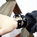Miniatyrbilde 4 av 5: PU Imitasjon Lær Gotisk Punk Choker Kort Halskjede med Hjerteformet Kobling (Svart)